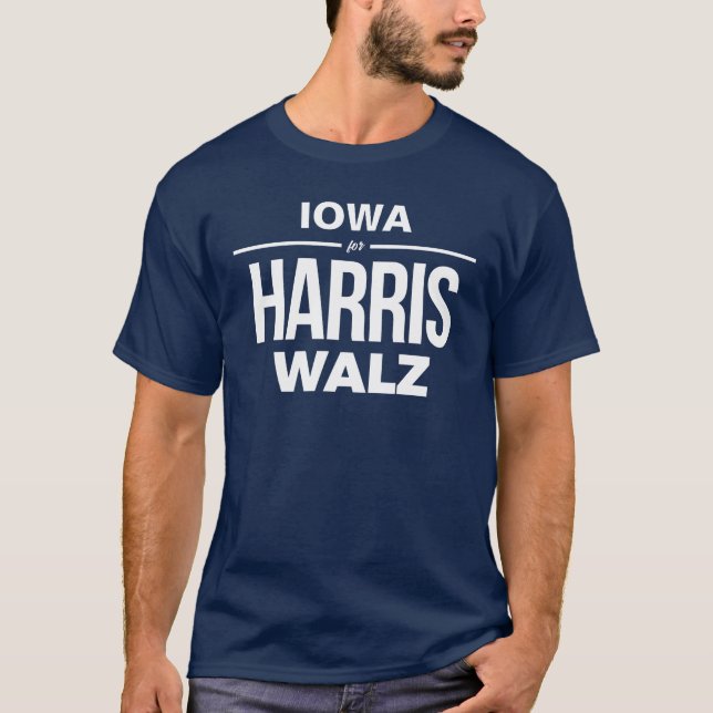 Camiseta Iowa para Harris Walz (Frente)