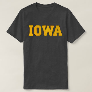 Camiseta Iowa preto e dourado