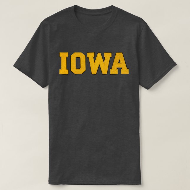 Camiseta Iowa preto e dourado (Frente do Design)