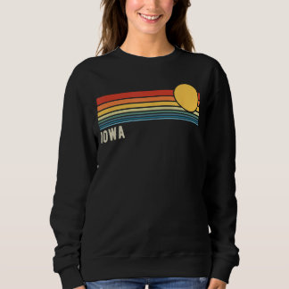 Camiseta Iowa USA Retro Sunset Style Design