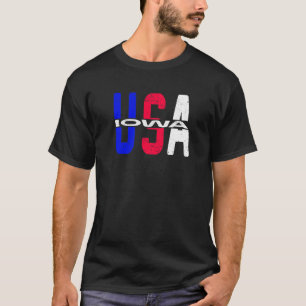 Camiseta Iowa Usa Vintage Patriótico E Orgulhoso Cidadão Am