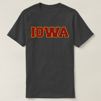 Camiseta Iowa vermelho e dourado