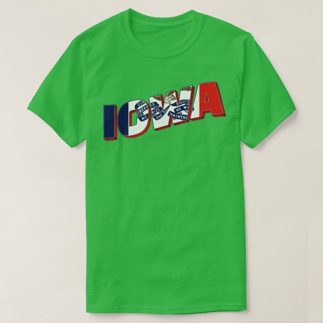 Camiseta Iowa vintage style retro souvenir 2 (Frente do Design)