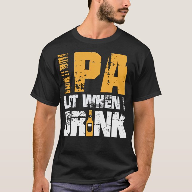 Camiseta IPA Quando eu bebo Design - Artesanato B da foca e (Frente)