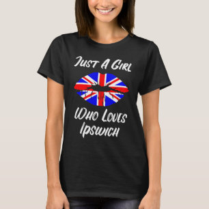 Camiseta Ipswich Lábios Mouth Love Union Jack Flag