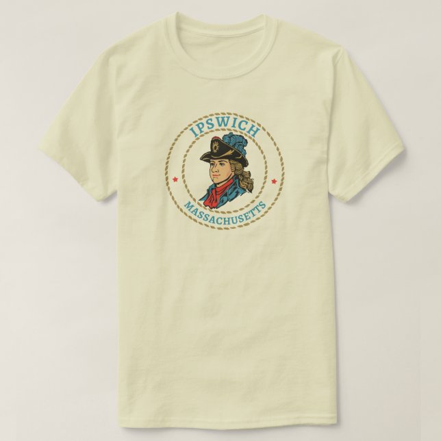 Camiseta Ipswich Massachusetts Colonial (Frente do Design)