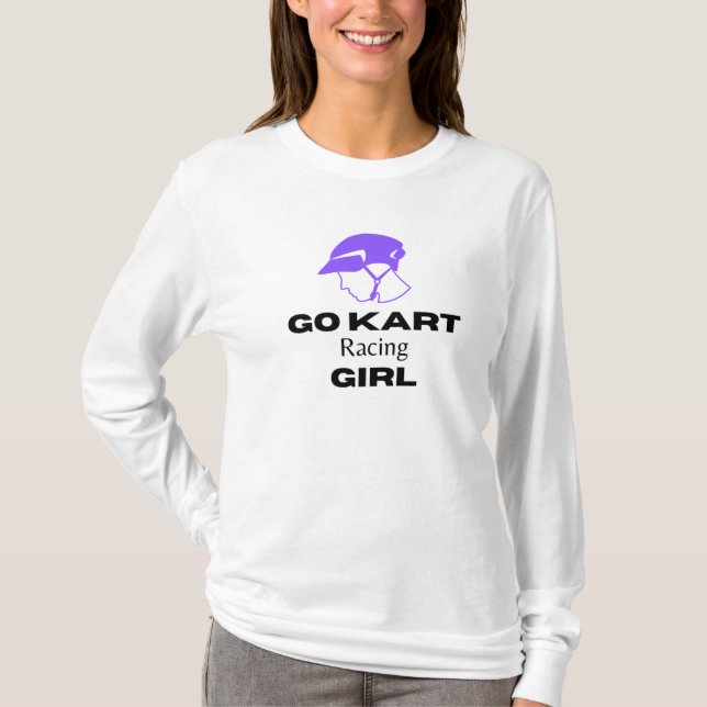 Camiseta Ir a Rapariga de Corrida de Kart... (Frente)