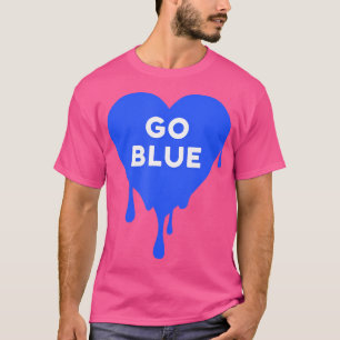 Camiseta Ir Azul - Campo de Guerra de Cor da Equipe Azul De