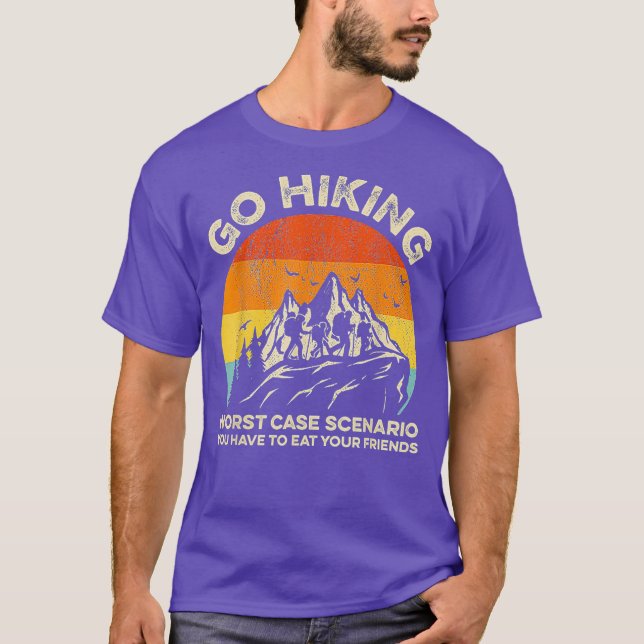 Camiseta Ir Caminhando O Pior Cenário De Caso Que Você Tem  (Frente)