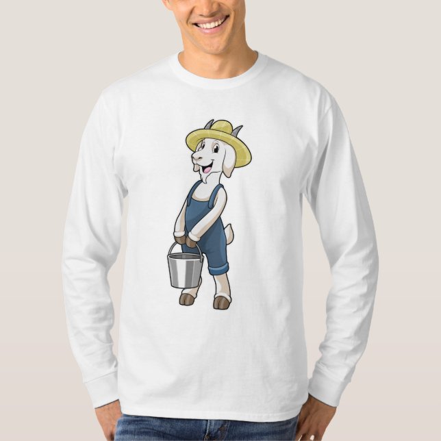 Camiseta Ir como agricultor com Balde (Frente)