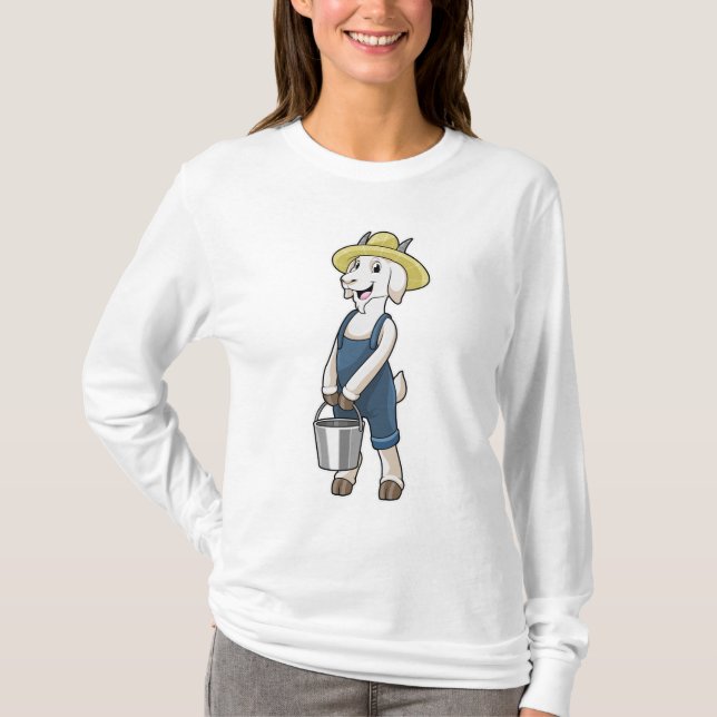 Camiseta Ir como agricultor com Balde (Frente)