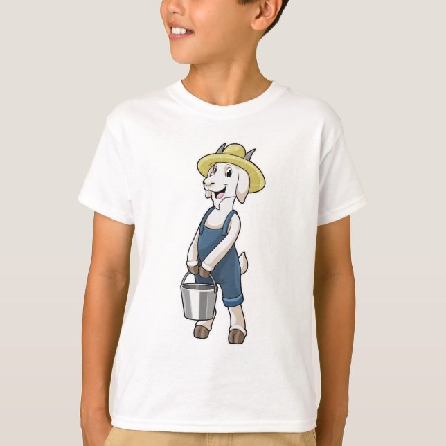 Camiseta Ir como agricultor com Balde (Frente)