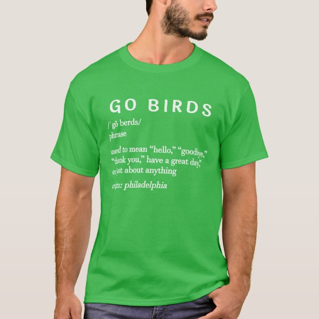 Camiseta Ir Definição de Pássaros (Frente)