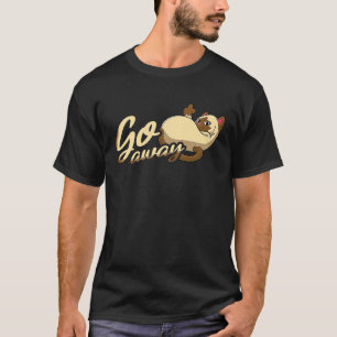 Camiseta Ir Embora Gato De Dedo Médio