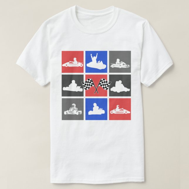 Camiseta Ir Karting Pop-Art Kart Drivers (Frente do Design)