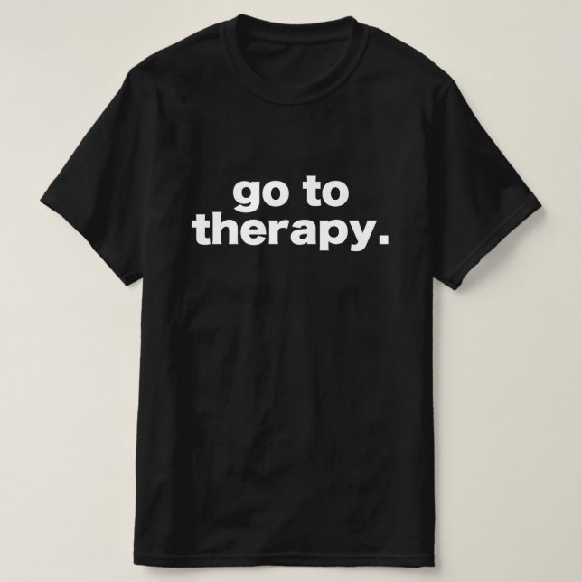 Camiseta ir para a terapia (Frente do Design)