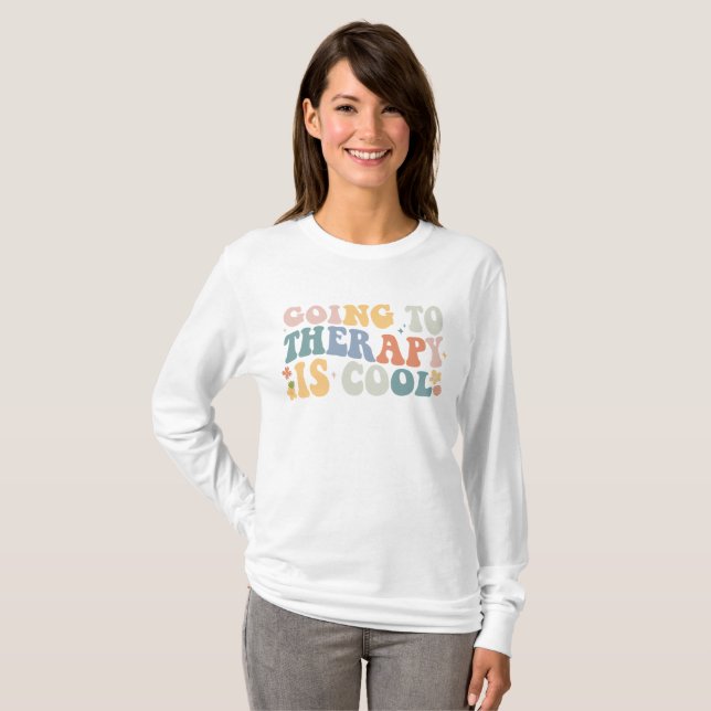 Camiseta Ir para a terapia é legal (Frente Completa)