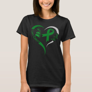 Camiseta ir para o coração de consciência de câncer de