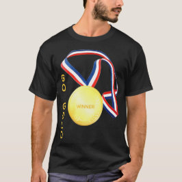 Camiseta Ir Para O Sandymap Do Vencedor Da Medalha Do Prêmi