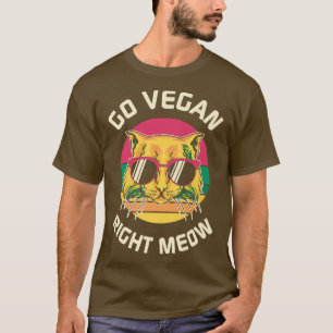 Camiseta Ir para Vegan, miau direito