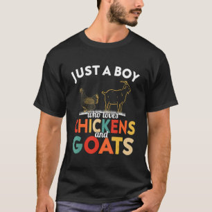 Camiseta Ir Só Um Menino Que Ama Galinhas E Caprinos