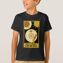Camiseta Ir Trabalhar Em Uma Arte De Parede De Ovos