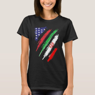 Camiseta Irã Americano Bandeira Crescente EUA Patriot Herit