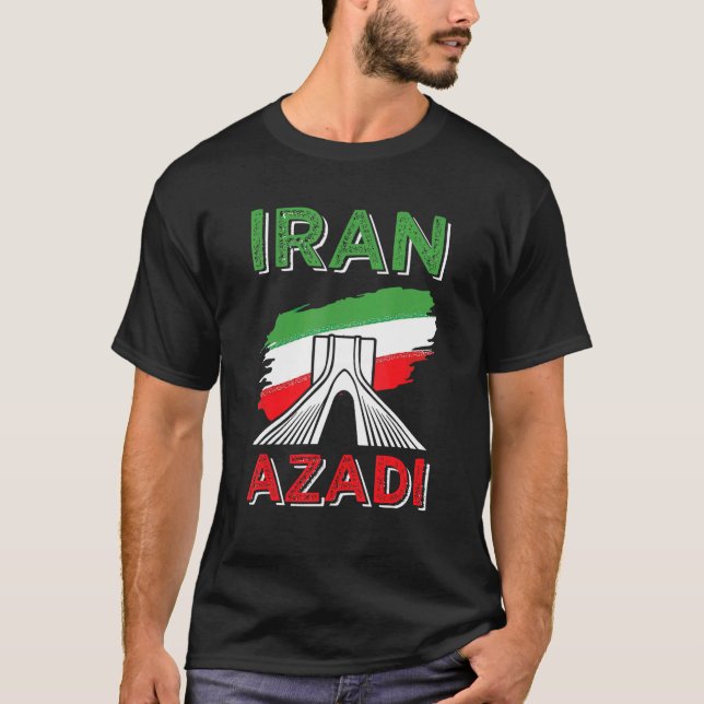 Camiseta Irã Azadi Iraniano Ama Liberdade Persa Irã Livre (Frente)