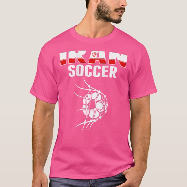 Camiseta Irã: Bola De Futebol No Net Goal Su De Futebol Ira (Frente)