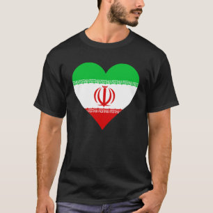 Camiseta Irã Flag Heart Iran Love Iran