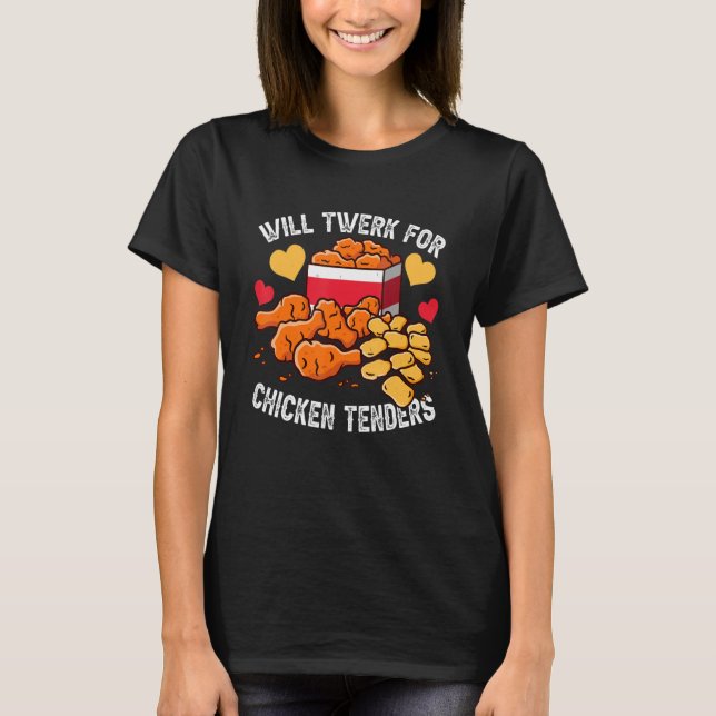 Camiseta Irá Gritar Para Os Concursos De Frango Fried Chick (Frente)