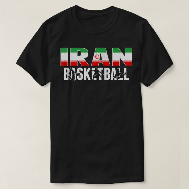 Camiseta Irã: Jogadores de basquetebol Jersey Bandeira Iran (Frente do Design)