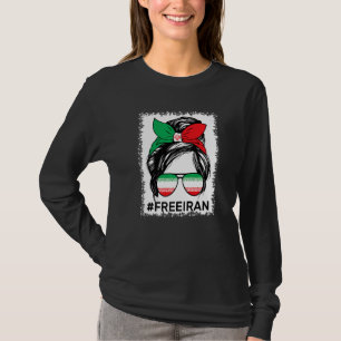 Camiseta Irã Livre Mulheres Vida Liberdade Cabelo Desgrenha
