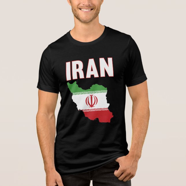 Camiseta Irã: Mapa do Orgulho Iraniano (Frente)