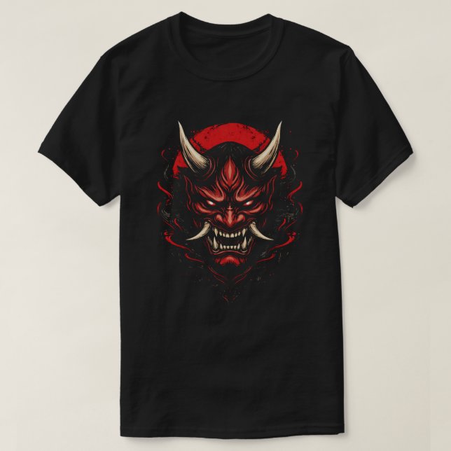 Camiseta Ira Tradicional Japonesa Oni (Frente do Design)