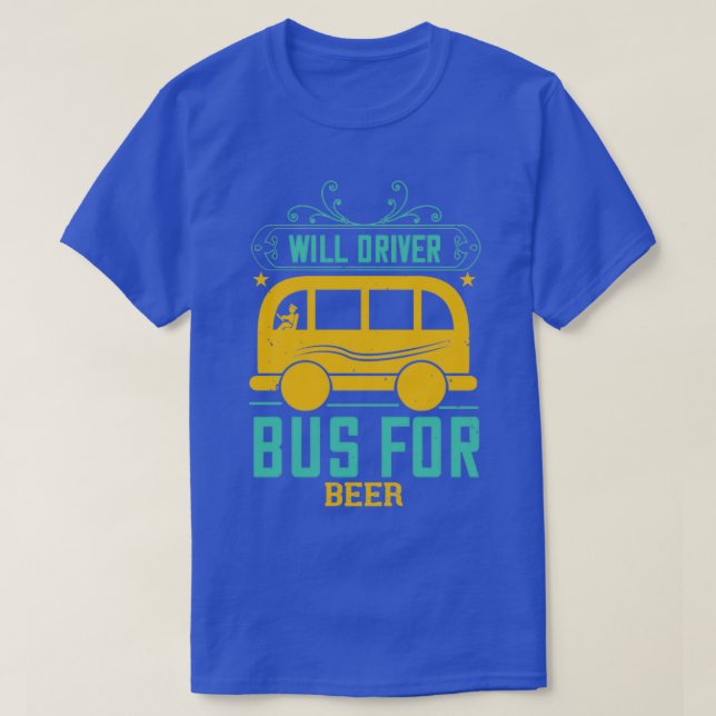 Camiseta Irá trazer ônibus para cerveja (Frente do Design)