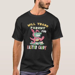 Camiseta Irá Trocar O Parente Para O Dinossauro De Páscoa D