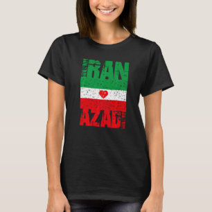 Camiseta Iran Azadi Free Iran Heart Flag Freedom Quote