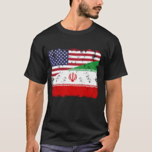 Camiseta Iraniano Orgulho Iraniano Bandeira Americana Raja