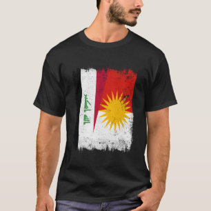 Camiseta Iraque Yezidi Meia Bandeira Patrimônio Yezidi Iraq