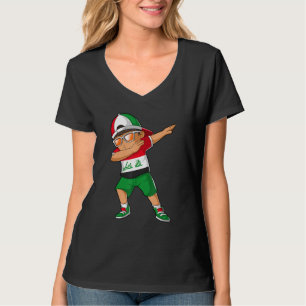 Camiseta Iraquianos Menino Dabbing Dança Iraque Raízes Patr