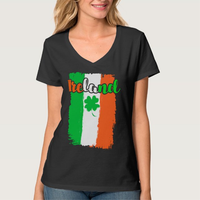 Camiseta Ireland shamrock St Patrick's Day  1 (Frente)