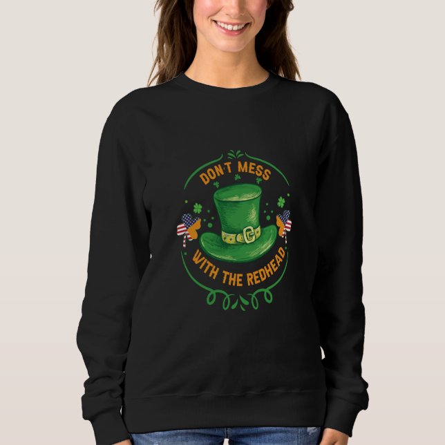 Camiseta Ireland USA Flag Shamrock I Don't Mess with the Re (Frente)