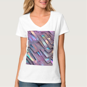 Camiseta Iridescente futurista/abstrato holográfico