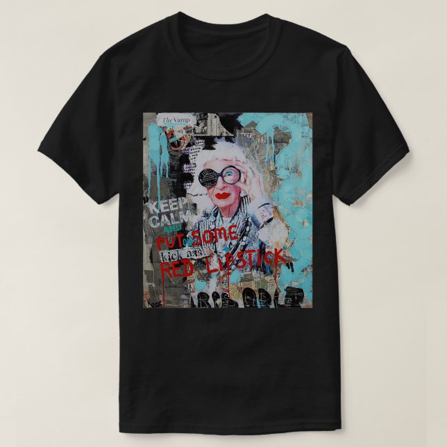 Camiseta Iris Apfel (Frente do Design)
