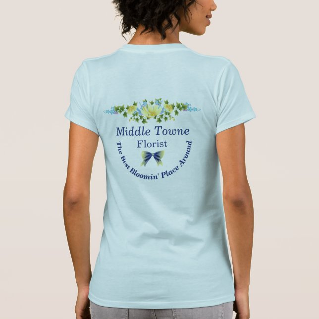 Camiseta Íris Azul e Buttercuts Amarelos (Verso)