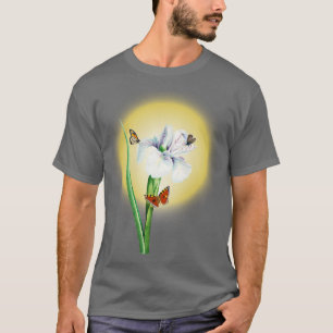 Camiseta Iris Branca Vintage - Iris - Ilustração Flor