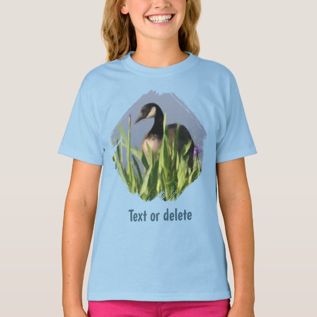 Camiseta Íris de Ganso do Canadá Arte Animal  (Frente)