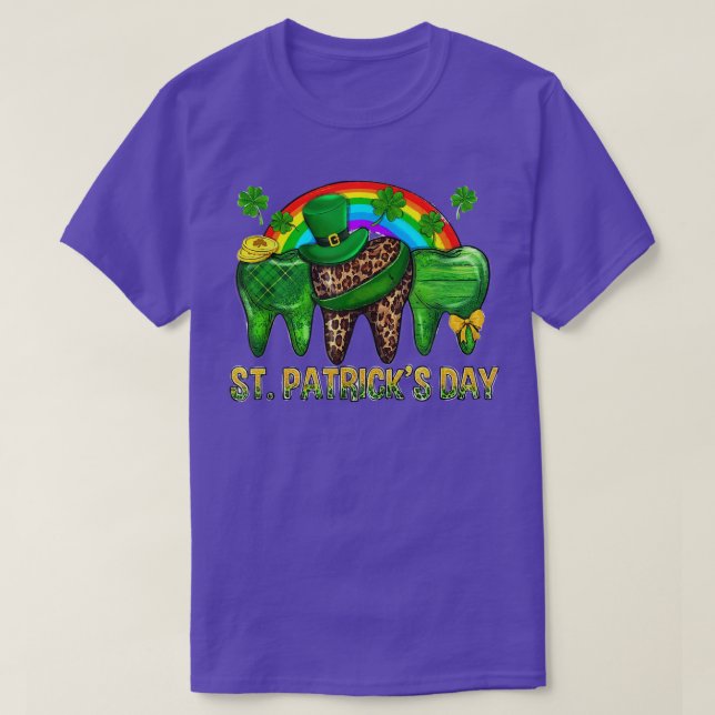 Camiseta Íris dos dentes do Assistente dentário de Dia de S (Frente do Design)
