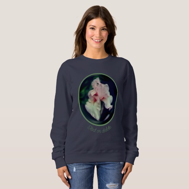 Camiseta Iris Floral Abstrato Art Rosa Personalizado (Frente Completa)